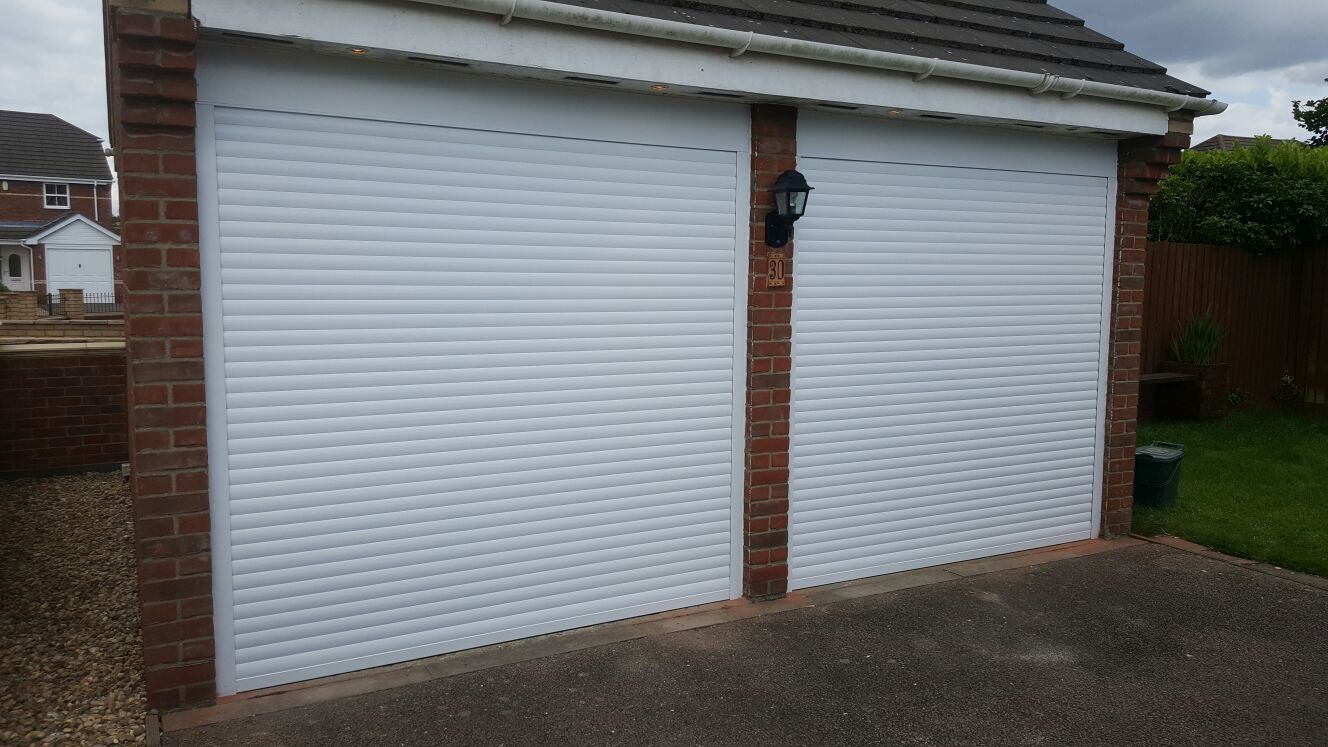 White garage doors